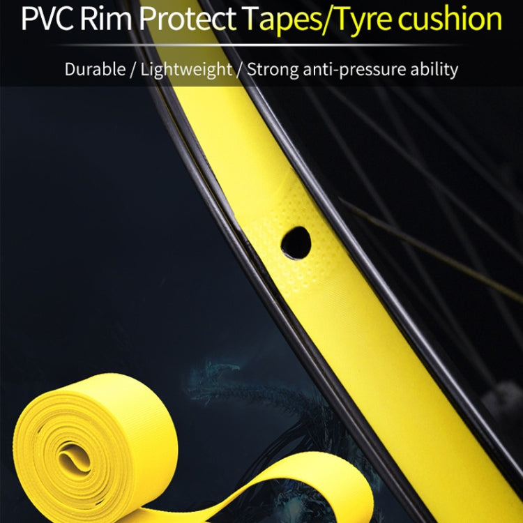 10 PCS Road Mountain Bike Anti-Stab Tire Pad Bicycle Wheel Set PVC Spoke Lining Tape, Red, Yellow