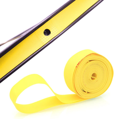 10 PCS Road Mountain Bike Anti-Stab Tire Pad Bicycle Wheel Set PVC Spoke Lining Tape, Red, Yellow