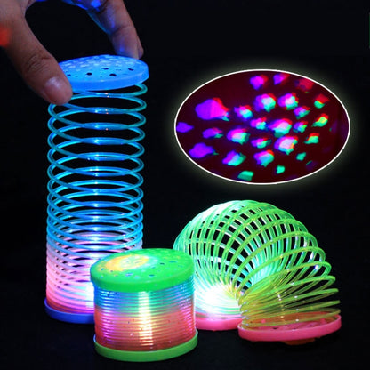 10 PCS Magic Starry Sky Projection Rainbow Circle Flash Stacking Circle,Random Color Delivery, Rainbow Circle