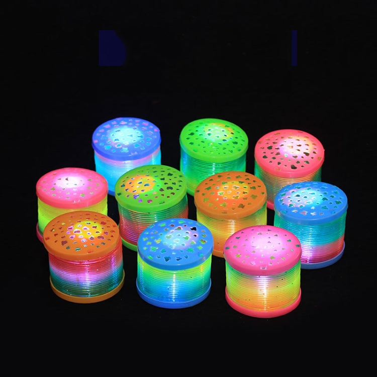 10 PCS Magic Starry Sky Projection Rainbow Circle Flash Stacking Circle,Random Color Delivery, Rainbow Circle