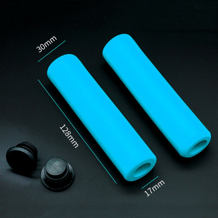 4 Pairs Mountain Folding Bicycle Silicone Foaming Sponge Handle Cover Rubber Shock Absorbing Anti-Slip Handle Set, 408, 418