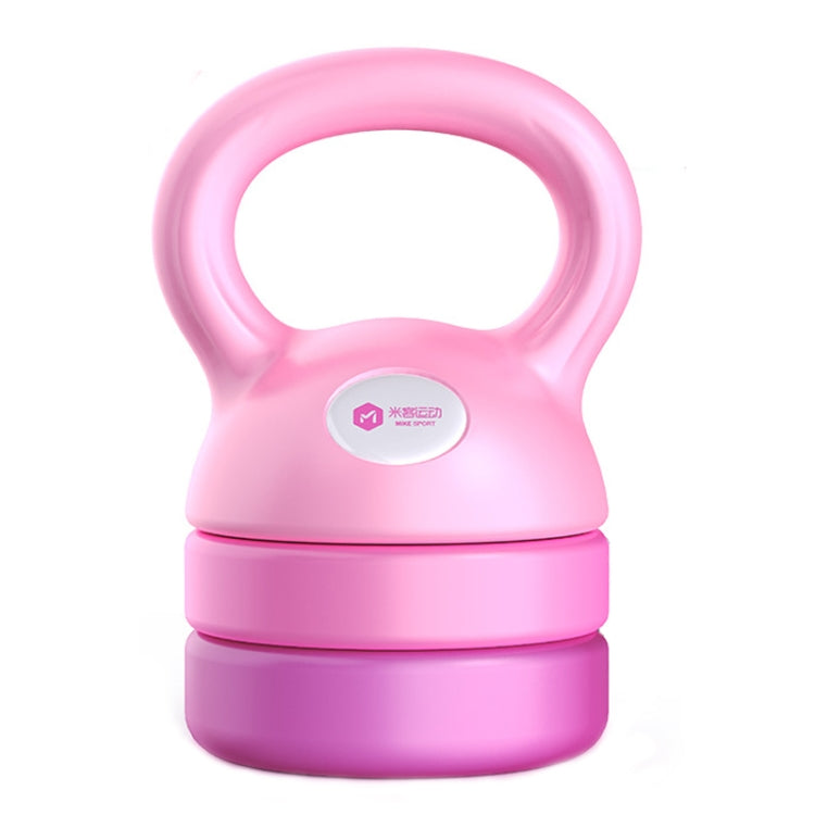 MIKE 12 Pounds Adjustable Fitness Kettlebell Home Squat Arm Muscle Training Equipment, Fitness Kettlebell (Gradual Pink)