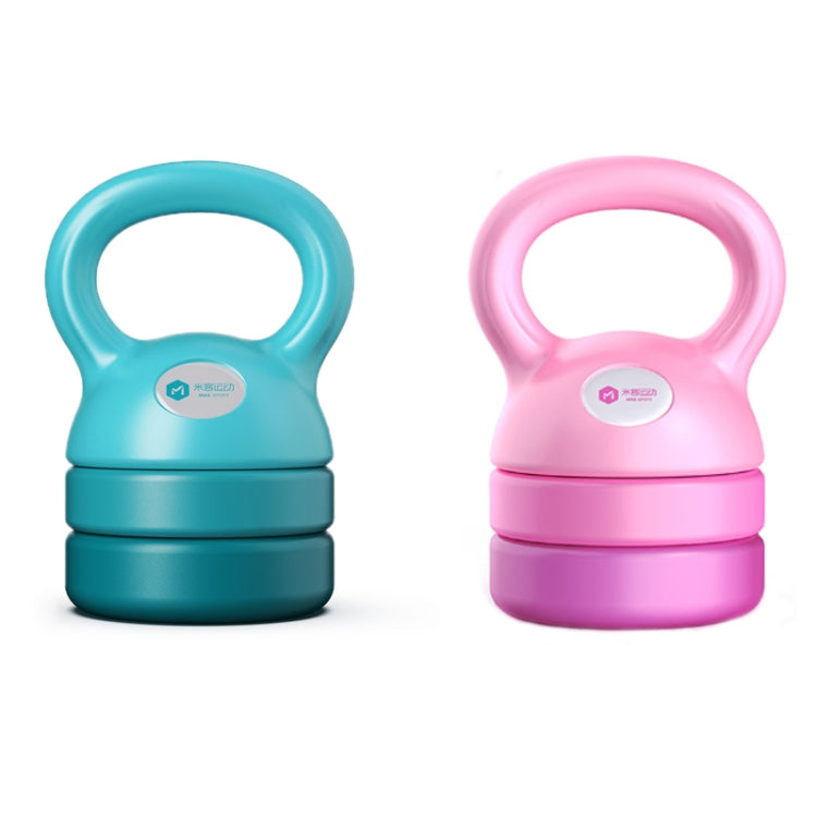 MIKE 12 Pounds Adjustable Fitness Kettlebell Home Squat Arm Muscle Training Equipment, Fitness Kettlebell (Gradual Pink)