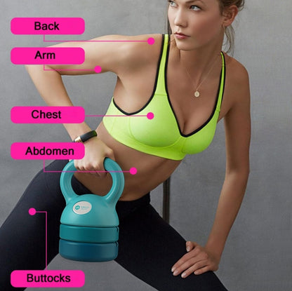 MIKE 12 Pounds Adjustable Fitness Kettlebell Home Squat Arm Muscle Training Equipment, Fitness Kettlebell (Gradual Pink)