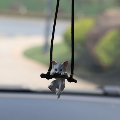 2 PCS Car Pendant Car Decoration Cat Pendant, Branches Cat