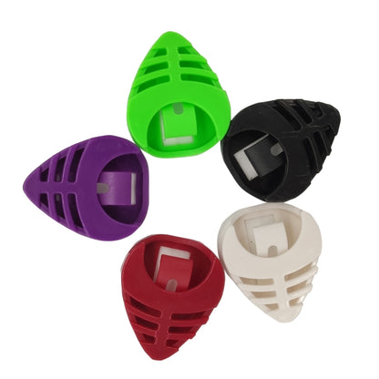 5 PCS Multicolor Plastic Ukulele Pick Box, Color Random Deliverty, Little Triangular