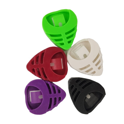 5 PCS Multicolor Plastic Ukulele Pick Box, Color Random Deliverty, Little Triangular