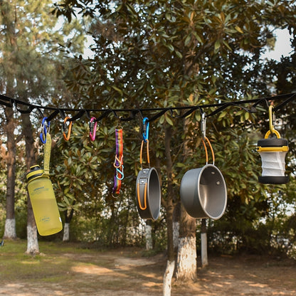 Outdoor Camping Tents Storage Clothesline 19 Ring Wild Camp Straps Lanyard, Length: 4.3m