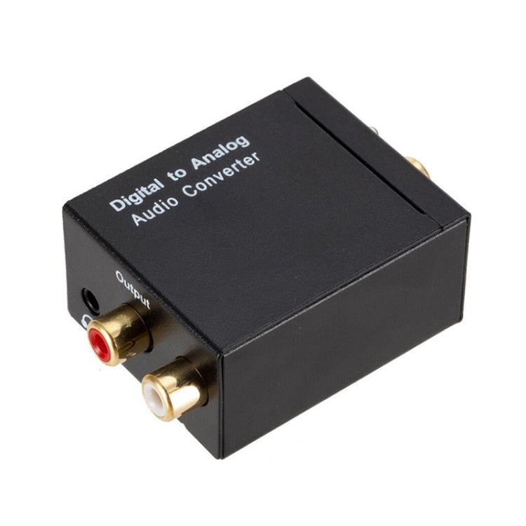 KYHD48 Digital Coaxial Optical Fiber Signal To 3.5mm Analog Audio Output Converter, US Plug, Spdif to 2RCA+3.5mm