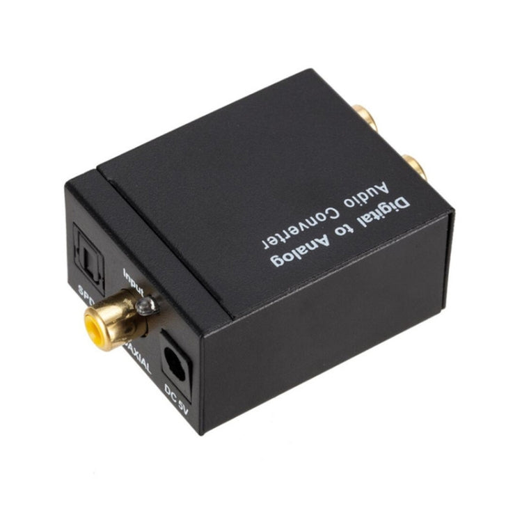 KYHD48 Digital Coaxial Optical Fiber Signal To 3.5mm Analog Audio Output Converter, US Plug, Spdif to 2RCA+3.5mm