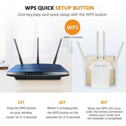 M-95B 300M Repeater WiFi Booster Wireless Signal Expansion Amplifier, Black - US Plug, Black - EU Plug, Black - UK Plug, White - US Plug, White - EU Plug, White - UK Plug