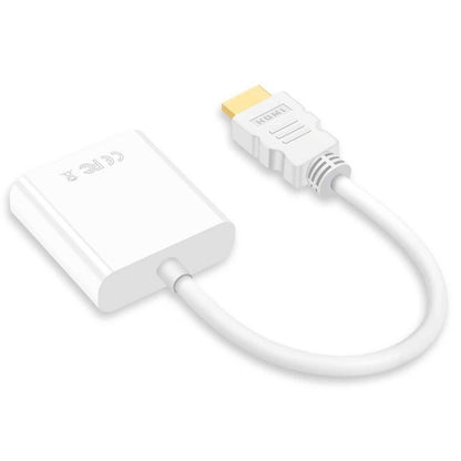 2 PCS Jasoz 1080P HDMI To VGA Converter Oxygen-Free Copper Core, Black, White, With Audio Power Supply (Black), With Audio Power Supply (White), With Audio (Black)