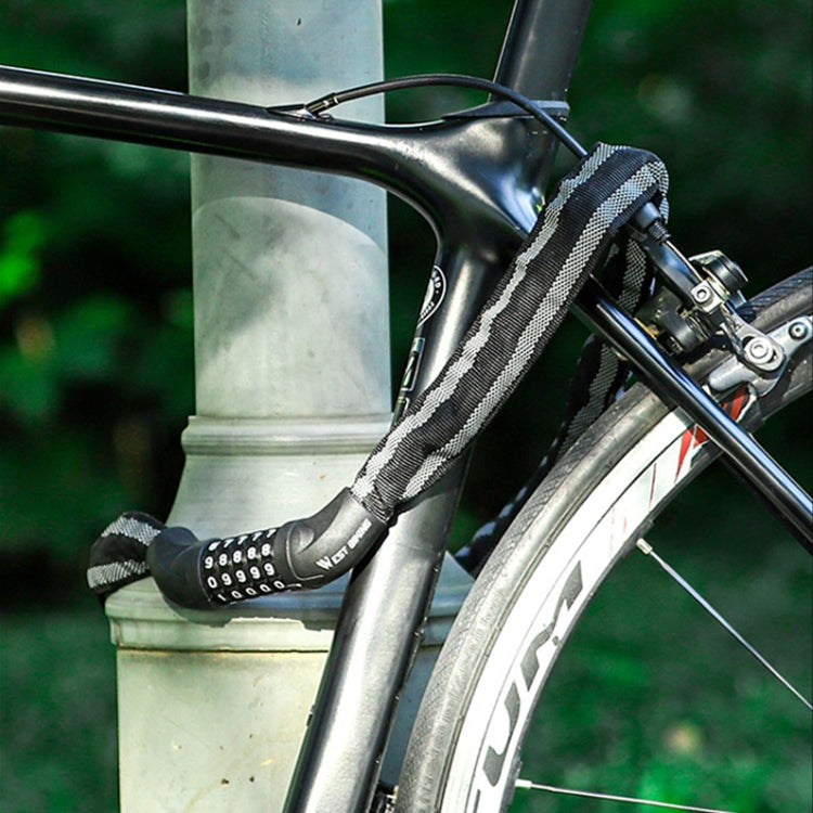 WEST BIKING YP0705065 Bicycle Reflective Anti-Theft Lock Mountain Bike Anti-Peeling Reflective Strip Lock, WEST BIKING YP0705065