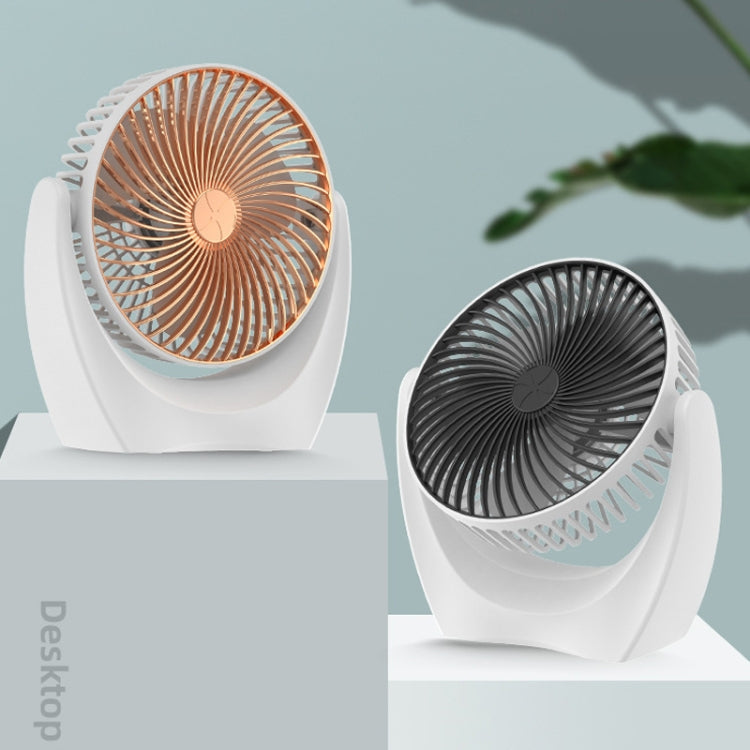 USB Desktop Fan Mini Home Dormitory Portable Fan, U Type (Black), U Type (Gold)