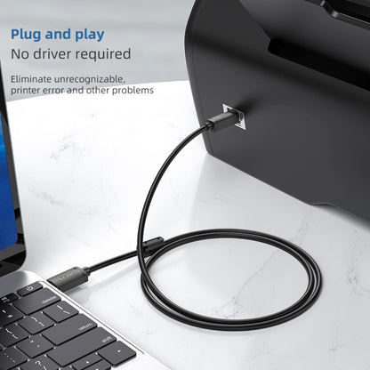 3 PCS Jasoz USB Printing Data Cable Oxygen-Free Copper Core, Cable Length:, 0.5m, 1m, 1.5m, 2m, 3m, 5m, 8m, 10m