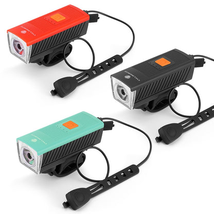 CYCLINGBOX BG-1811 Bicycle Charging Speaker Front Lamp USB Multi-Function Mountain Bike Accessories, Black, Red, Blue