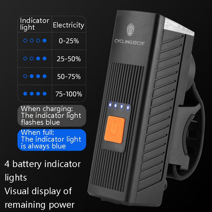 CYCLINGBOX BG-1811 Bicycle Charging Speaker Front Lamp USB Multi-Function Mountain Bike Accessories, Black, Red, Blue