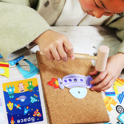 MQY-9988 Early Childhood Education Puzzles Baby Wooden Puzzle Toys, Traffic, Plant, Space, Animal