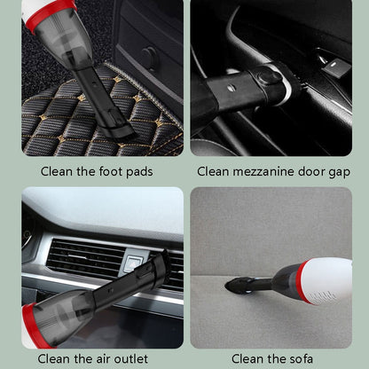 HL-003 Car Wireless Portable High-Power Vacuum Cleaner Home Pet Hair Vacuum Cleaner, Black, White