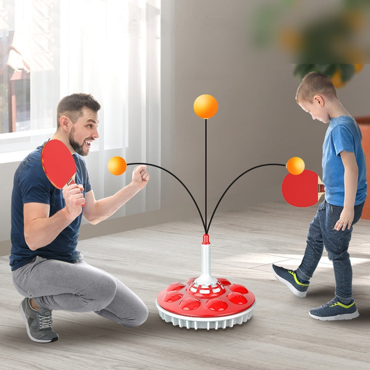 Household Suction Cup Self-Training Elastic Flexible Shaft Children Parent-Child Training Table Tennis Trainer, Style:, 2 Poles 6 Balls (Blue), 2 Poles 6 Balls (Pink), 2 Poles 6 Balls (Red), 3 Poles 8 Balls (Blue), 3 Poles 8 Balls  (Pink)