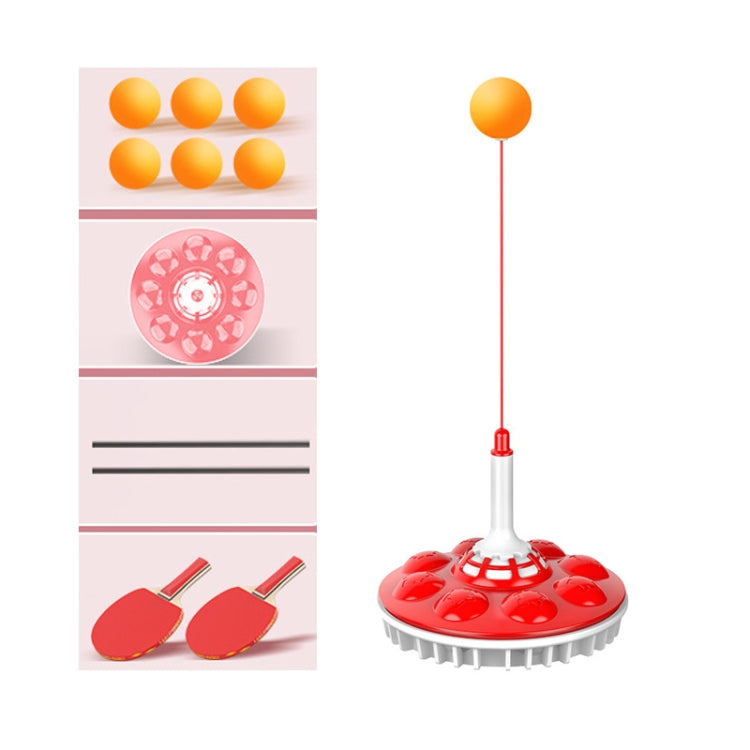 Household Suction Cup Self-Training Elastic Flexible Shaft Children Parent-Child Training Table Tennis Trainer, Style:, 2 Poles 6 Balls (Blue), 2 Poles 6 Balls (Pink), 2 Poles 6 Balls (Red), 3 Poles 8 Balls (Blue), 3 Poles 8 Balls  (Pink)
