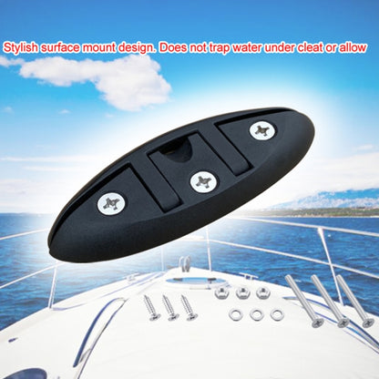 5 Inch Nylon Folding Cable Bolt Claw Bollard Marine Yacht Hardware Accessories, Black