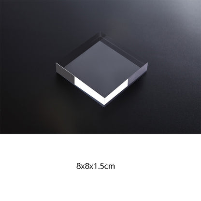 Transparent Acrylic Geometric Photo Props Photography Background Plate Ornaments, 2 PCS Square 8x8x1.5cm, Square 12x12x1.5cm, 2 PCS Round 8x1.5cm, Round 12x1.5cm, Rectangular 15x8x1.5cm, Rectangular 20x12x1.5cm, Rectangular 19.5x9.4x1cm...