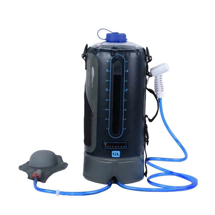 AFISHTOUR FW2078 12L Outdoor Bath Water Storage Bag Portable Camping Bath Bag, Ordinary Air Pump, Spherical Air Pump