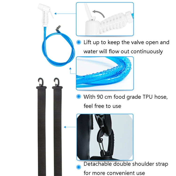 AFISHTOUR FW2078 12L Outdoor Bath Water Storage Bag Portable Camping Bath Bag, Ordinary Air Pump, Spherical Air Pump