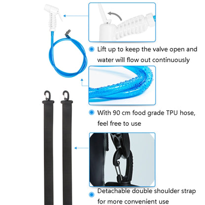 AFISHTOUR FW2078 12L Outdoor Bath Water Storage Bag Portable Camping Bath Bag, Ordinary Air Pump, Spherical Air Pump