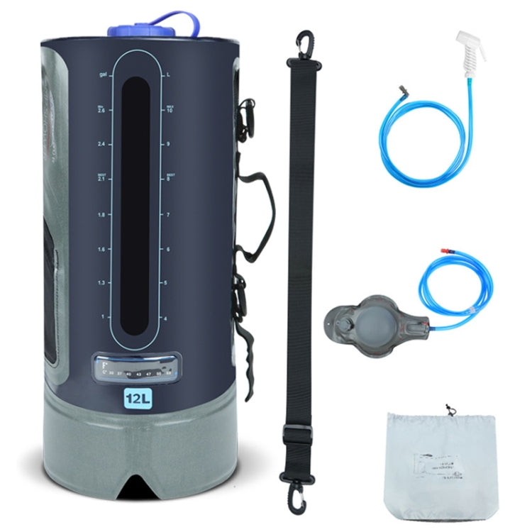 AFISHTOUR FW2078 12L Outdoor Bath Water Storage Bag Portable Camping Bath Bag, Ordinary Air Pump, Spherical Air Pump