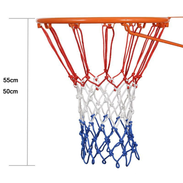 Outdoor Round Rope Basketball Net, Colour: 5.0mm Long Heavy Polyester(Red White Blue), 5.0mm Long Heavy Polyester(Red White Blue), 5.0mm Heavy Polyester(White Red Blue), 5.0mm Heavy Polyester(White Red), 5.0mm Heavy Polyester(White)