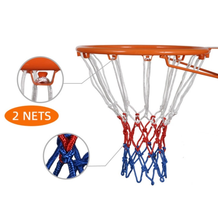Outdoor Round Rope Basketball Net, Colour: 5.0mm Long Heavy Polyester(Red White Blue), 5.0mm Long Heavy Polyester(Red White Blue), 5.0mm Heavy Polyester(White Red Blue), 5.0mm Heavy Polyester(White Red), 5.0mm Heavy Polyester(White)