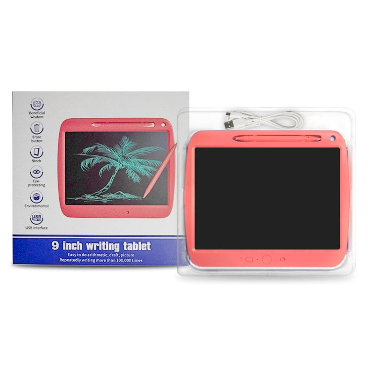 9 Inch Charging LCD Copy Writing Panel Transparent Electronic Writing Board, Monochrome Lines (Black), Monochrome Lines (Blue), Monochrome Lines (Pink), Colorful Lines (Black), Colorful Lines (Blue), Colorful Lines (Pink)