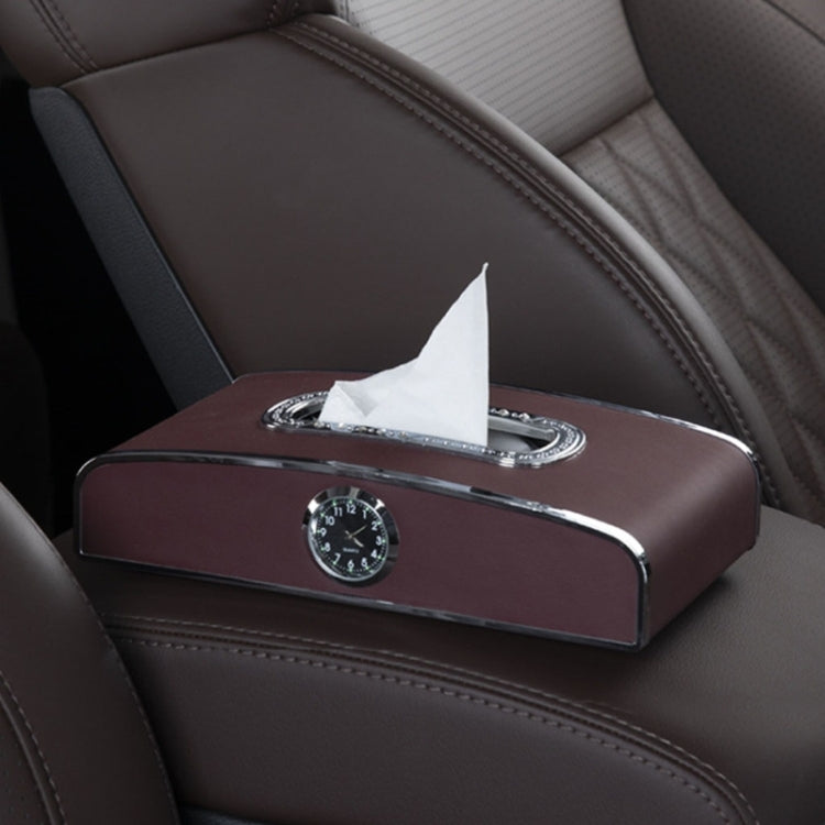 Car Clock Tissue Box Multi-Function Vehicle Instrument Table Paper Towel Box, Style:, Clock+Parking Card (Green), Clock+Parking Card (Ivory), Clock+Parking Card (Agate), Clock+Parking Card (Black), Clock+Parking Card (Gray)