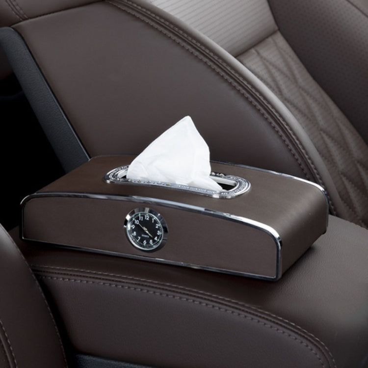 Car Clock Tissue Box Multi-Function Vehicle Instrument Table Paper Towel Box, Style:, Clock+Parking Card (Green), Clock+Parking Card (Ivory), Clock+Parking Card (Agate), Clock+Parking Card (Black), Clock+Parking Card (Gray)