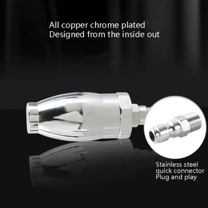 Electroplated Pure Copper Rotating Nozzle 360 Degree Fast Rotation 1/4 Quick-Insert Ceramic Spool, Copper Rotating Nozzle