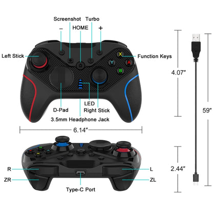 Wireless Gamepad With Wake-Up For Nintendo Switch/Android/IOS/PC, Style:, S818 Green Black