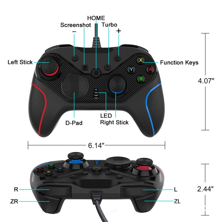Wired Gamepad For Nintendo Switch / Android / iOS / PC