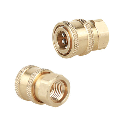 2 Sets High Pressure Spray Head Fast Insertion 1/4 Quick Pure Copper Joint, 1/4 Quick Pure Copper Joint