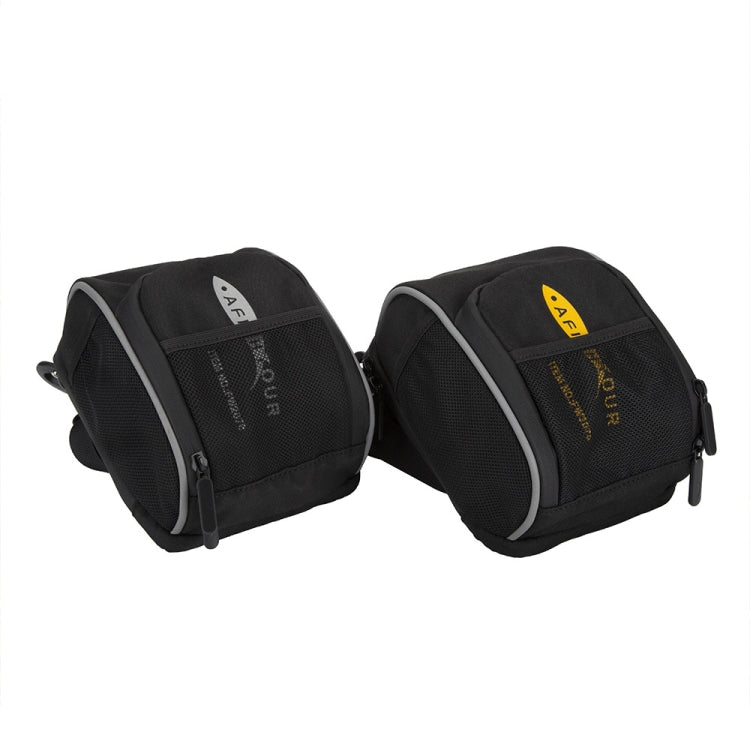 AFISHTOUR FB2042 Outdoor Sports Bicycle Front Package Waterproof Bike Head Bag, White, Yellow