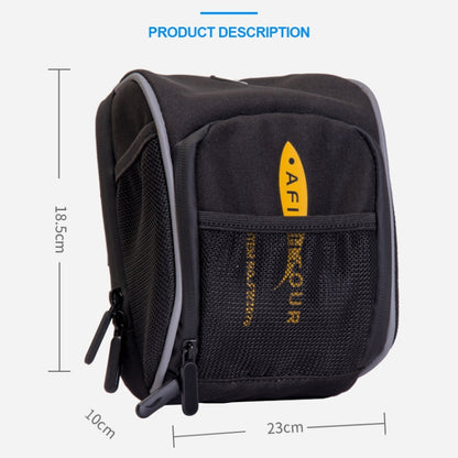 AFISHTOUR FB2042 Outdoor Sports Bicycle Front Package Waterproof Bike Head Bag, White, Yellow