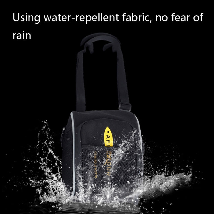 AFISHTOUR FB2042 Outdoor Sports Bicycle Front Package Waterproof Bike Head Bag, White, Yellow