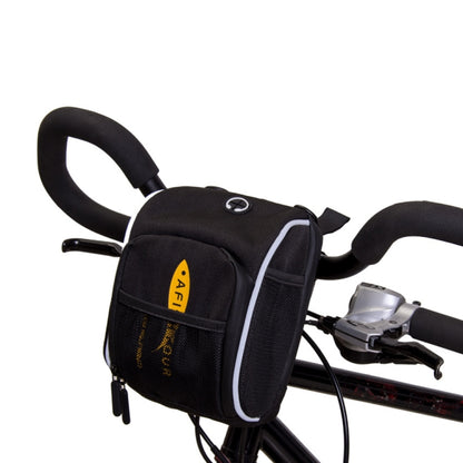 AFISHTOUR FB2042 Outdoor Sports Bicycle Front Package Waterproof Bike Head Bag, White, Yellow