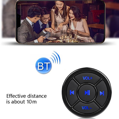Car Mobile Phone Remote Control Bluetooth Wireless Multimedia Button Remote Control Music Playback Selfie, Black, Black With Buckle