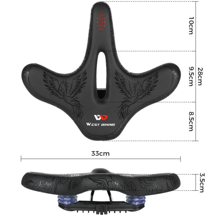 WEST BIKING YP1602797 Bicycle Hollow Seat Night Riding With Warning Tail Light Seat, YP1602797