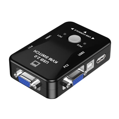 HW1701  2 into 1 out KVM Switcher 2 Port Manual VGA Switch USB With Keyboard Mouse Switching, HW1701