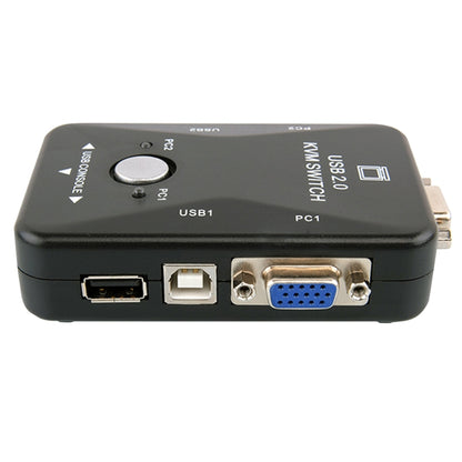 HW1701  2 into 1 out KVM Switcher 2 Port Manual VGA Switch USB With Keyboard Mouse Switching, HW1701