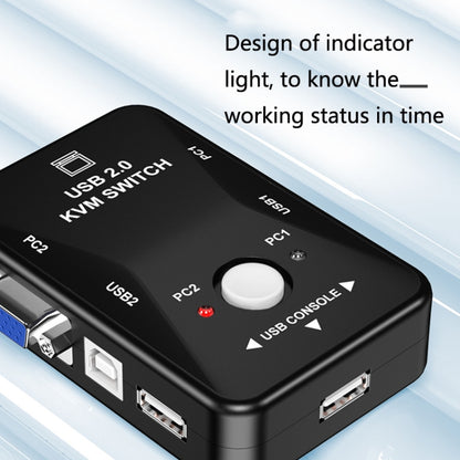 HW1701  2 into 1 out KVM Switcher 2 Port Manual VGA Switch USB With Keyboard Mouse Switching, HW1701