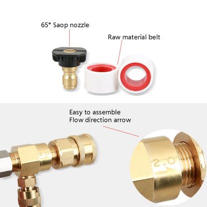 High Pressure Cleaning Machine 3/8 Inch Quick Connection Adjustable Foam Nozzle, Adjustable Foam Nozzle